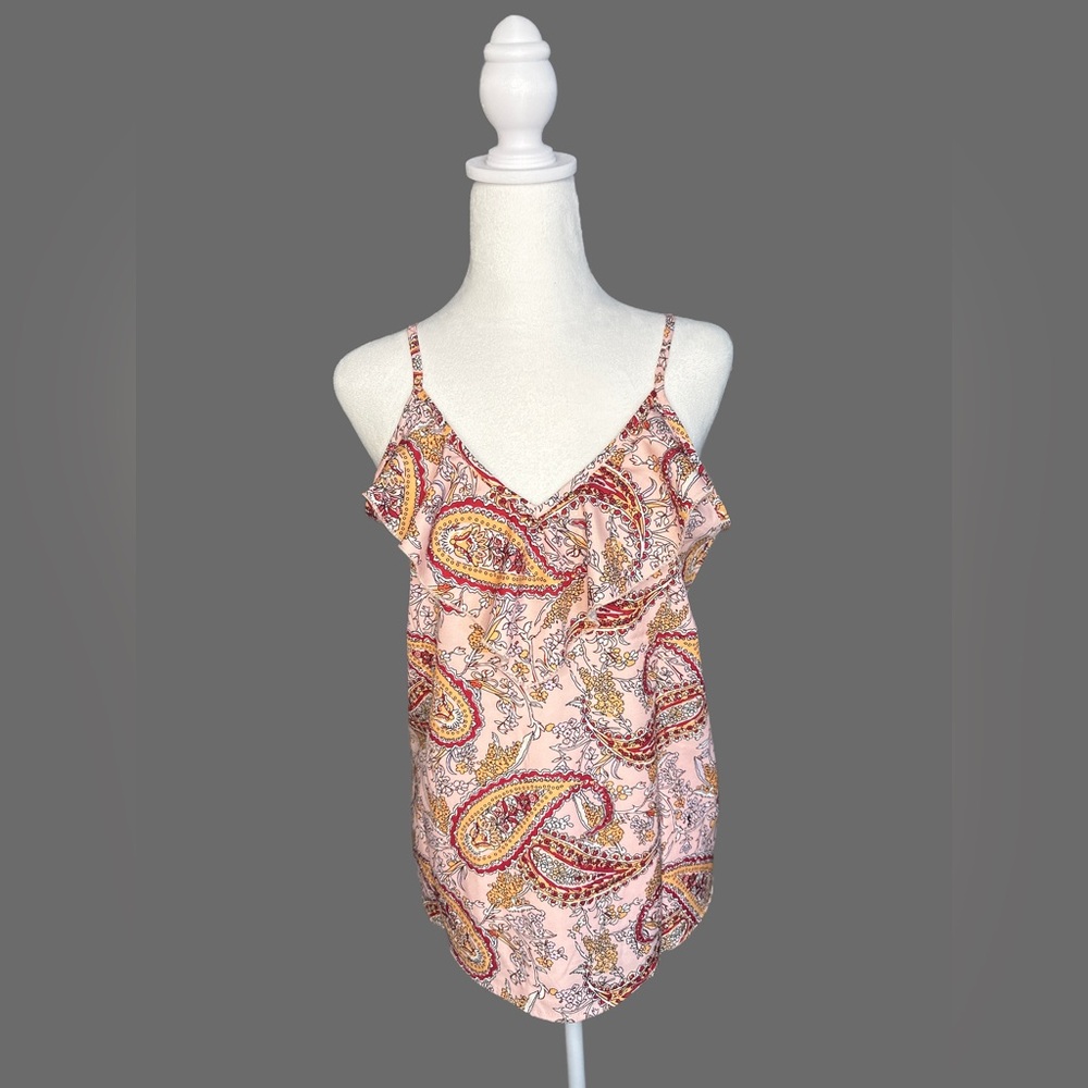 Women's paisley print tank top
